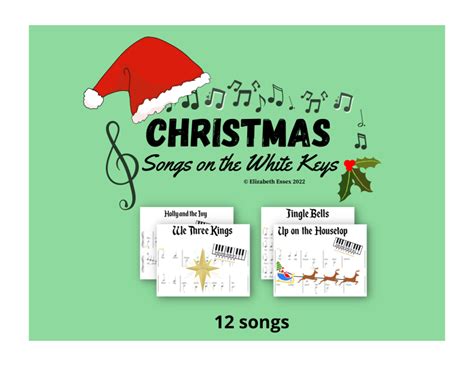 Christmas: Songs On The White Keys - Carols For Beginners In Alpha Notation